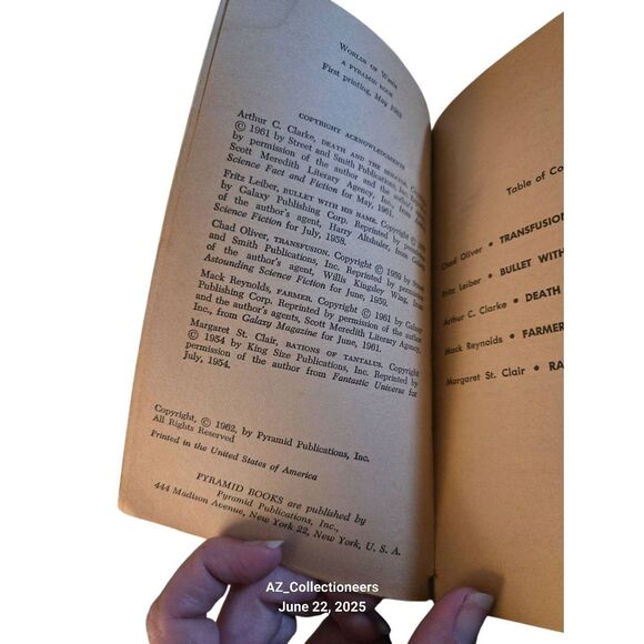 Worlds of when edited by Groff Conklin - authors Arthur C. Clarke & Fritz Leiber - Picture 5 of 7